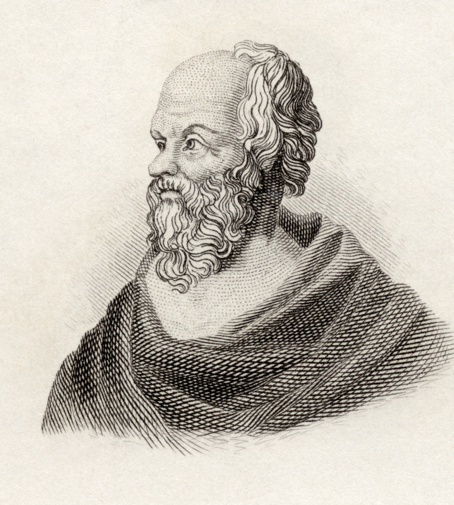 Socrates Born Circa 469 Bc Died 399 Bc Classical Greek Philosopher From the Book Crabbes Historical Dictionary Publish 2 Poster Print - 26 x 30
