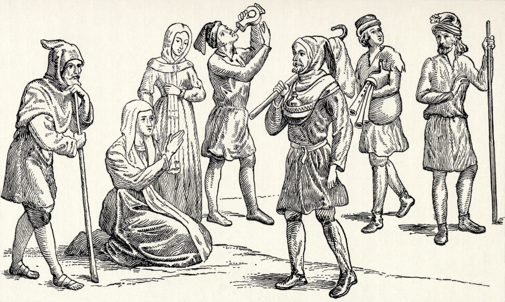Costumes of Common Spanish People In the Thirteenth Century From the Book Spain A Summary of Spanish History From the M Poster Print - 18 x 11