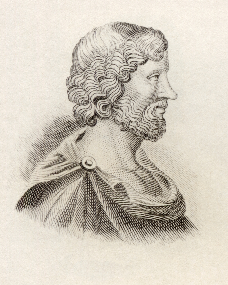 Aristippus Born Circa 435 Bc Died Circa 356 Bc Founder of the Cyrenaic School of Philosophy From the Book Crabbes Hist 1 Poster Print - 13 x 16