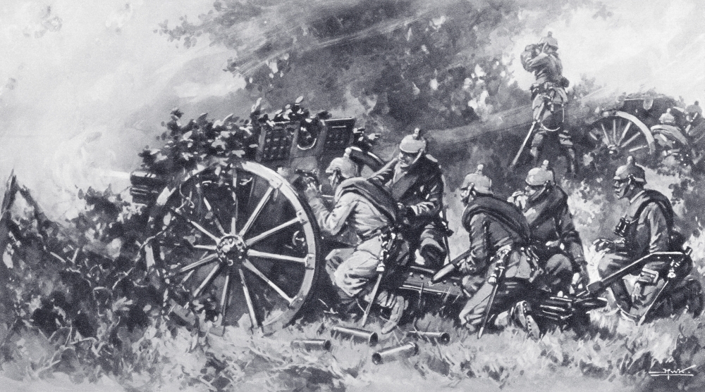 German Field Guns In Action During World War One - 19 x 10