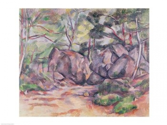 Picture of Posterazzi BALXIR29272LARGE Woodland with Boulders 1893 Poster Print by Paul Cezanne - 36 x 24 in. - Large