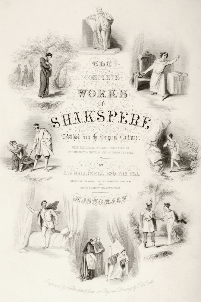 Picture of Posterazzi DPI1872439LARGE Title Page of A Nineteenth Century Book of The Complete Works of Shakespeare Poster Print, 24 x 36 - Large