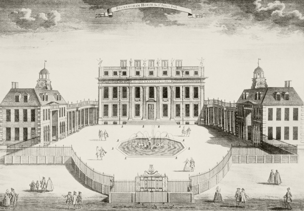 Buckingham House, After An Engraving Made In 1714 The House Was The Core of Todays Palace From The Book Buckingham Palace 1931 Poster Print, 17 x 12