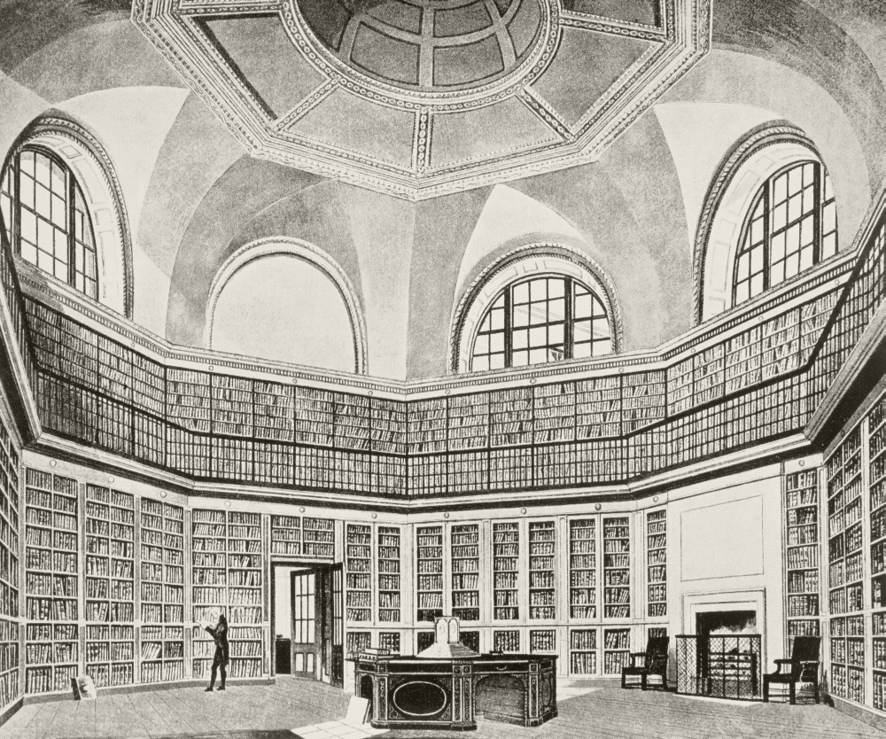 The Octagonal Library In Buckingham Palace Built In Reign of George III When The Building Was Known As The Queens House Poster Print - 16 x 13