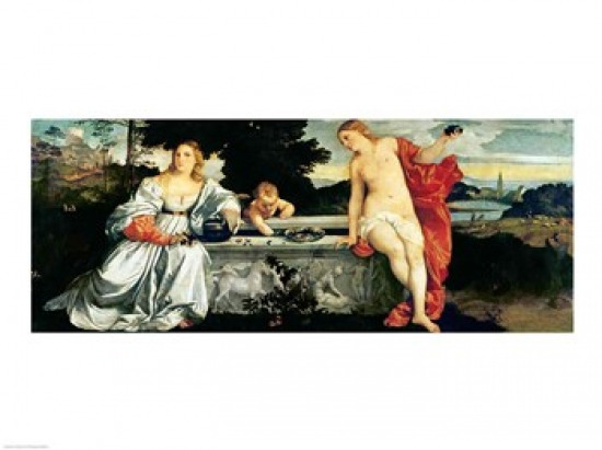 Picture of Posterazzi BALXIR315 Sacred & Profane Love C.1515 Poster Print by Titian - 24 x 18 in.
