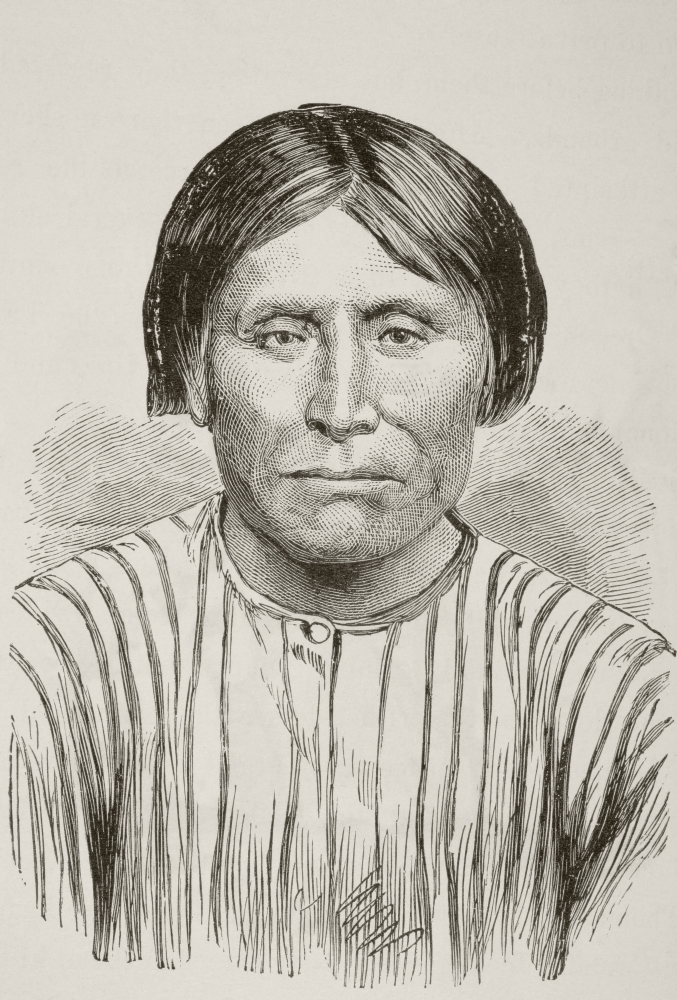 DPI1872441 Kintpuash, Known As Captain Jack Circa 1837 to 1873 Chief of The American Indian Modoc Tribe of California & Oregon Poster Print, 12 x 17