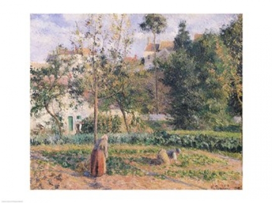Vegetable Garden at The Hermitage Pontoise 1879 Poster Print by Camille Pissarro - 36 x 24 in. - Large