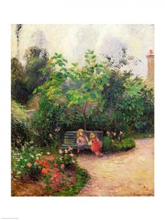 Picture of Posterazzi BALXIR34141 A Corner of The Garden at The Hermitage Pontoise 1877 Poster Print by Camille Pissarro - 18 x 24 in.