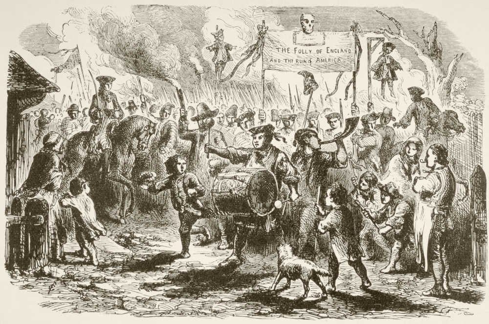DPI1872458LARGE The Stamp Act Riots In New York, 1765 From A 19th Century Illustration Poster Print, 36 x 22 - Large