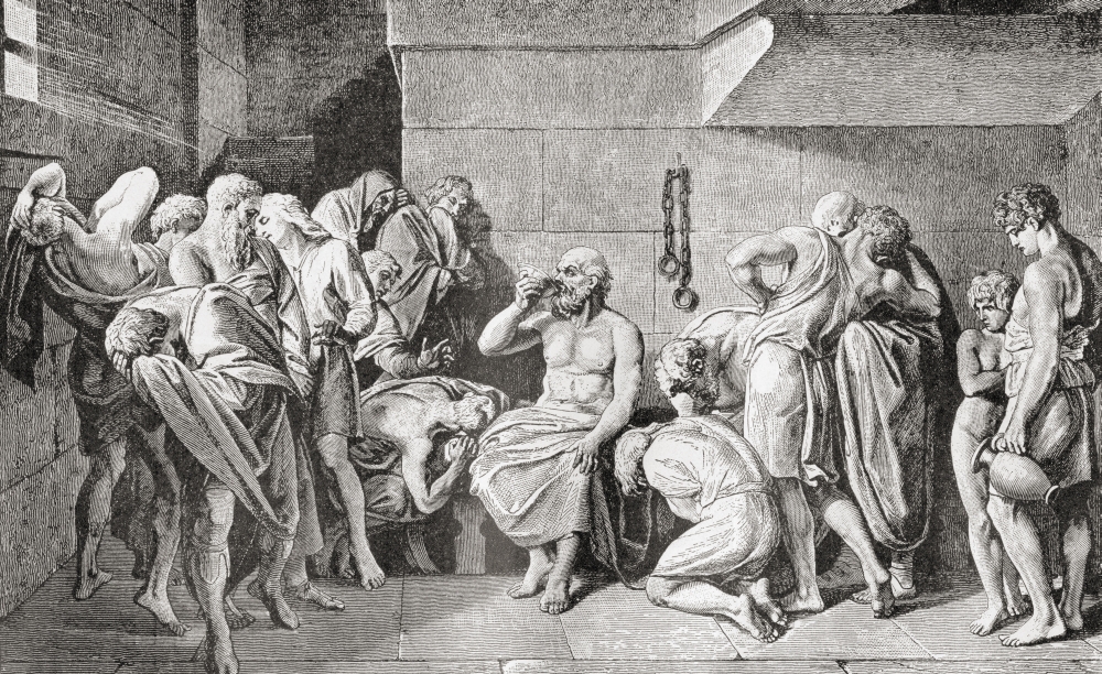 Picture of Posterazzi  Death of Socrates By Drinking Poison Socrates C 469 BC to 399 BC Classical Greek Philosopher From The Book Harmsworth History of The World Published 1908 Poster Print&#44; 18 x 11