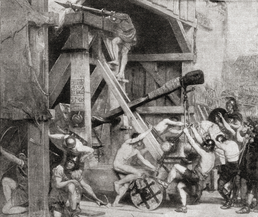 The Catapult As A Great Engine of War In Ancient Rome From The Book Harmsworth History of The World Published 1908 Poster Print - 16 x 13