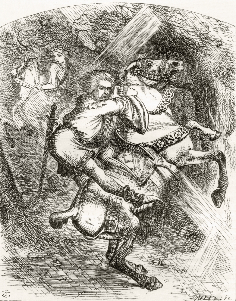 Picture of   Illustration By J. Tenniel&#44; to The Poem The Blasphemers Warning From The Book The Ingoldsby Legends Or Mirth & Marvels By Thomas Ingoldsby Published 1865 Poster Print&#44; 24 x 32 - Large