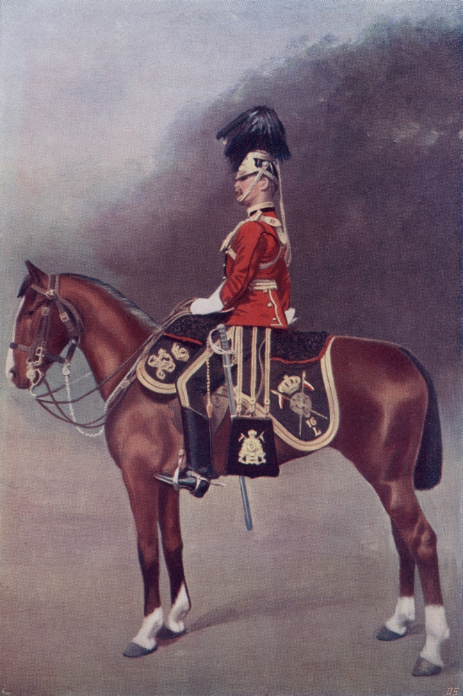 Picture of   Officer of The 16th Queens Lancers In The Late 19th Century From The Book South Africa & The Transvaal War&#44; Volume 1 by Louis Creswicke Published 1900 Poster Print&#44; 24 x 36 - Large