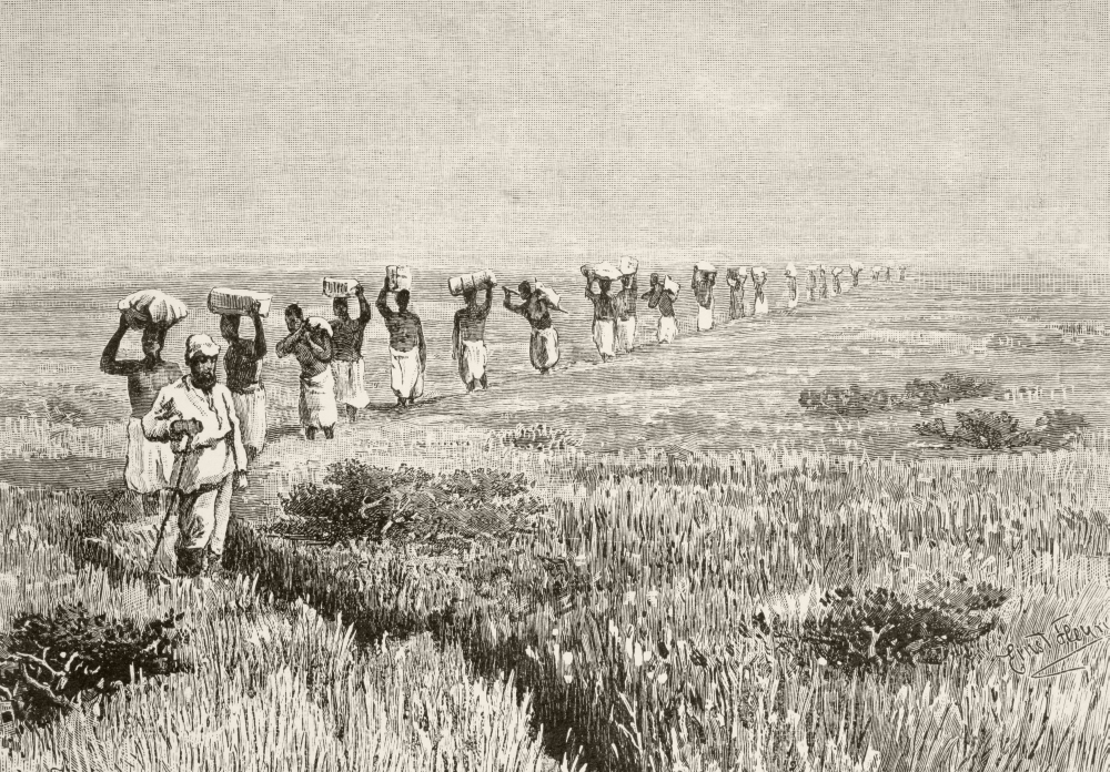 Picture of Posterazzi  A Line of Porters Carrying Expedition Supplies During A Journey of Exploration In East Africa In The Mid 19th Century From Afrika&#44; Dets Opdagelse&#44; Erobring Og Kolonisation&#44;