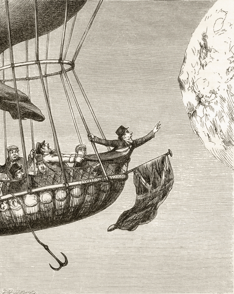 Picture of   Illustration By George Cruikshank to The Poem The Monstre Balloon From The Book The Ingoldsby Legends Or Mirth & Marvels By Thomas Ingoldsby Published 1865 Poster Print&#44; 26 x 32 - Large