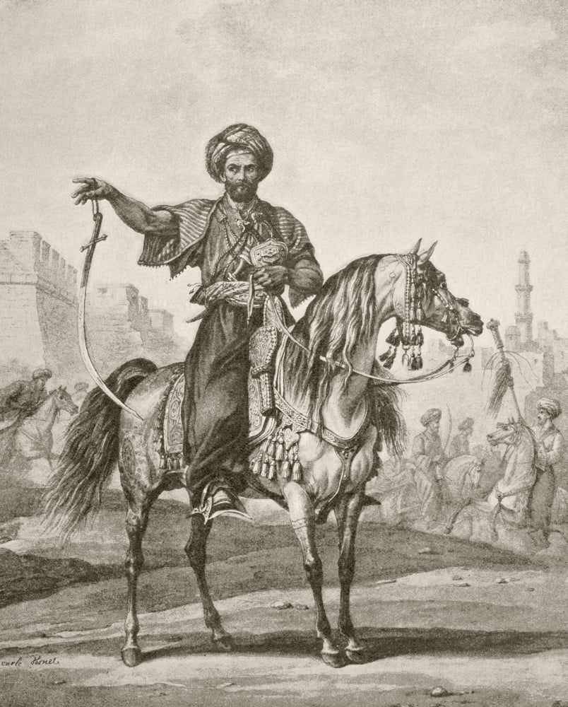 A Mounted Mamluk In Cairo From Afrika, Dets Opdagelse, Erobring Og Kolonisation Published In Copenhagen, 1901 Poster Print, 26 x 32 - Large