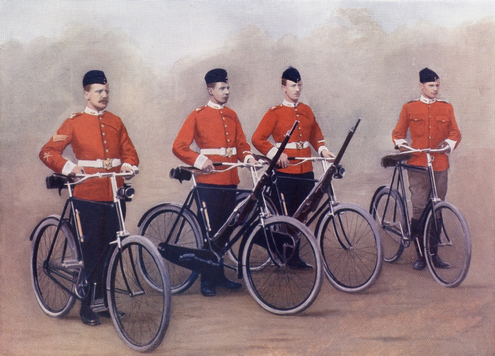 Cyclists of The Lancashire Fusiliers From The Book South Africa & The Transvaal War by Louis Creswicke Published 1900 Poster Print - 34 x 24 - Large