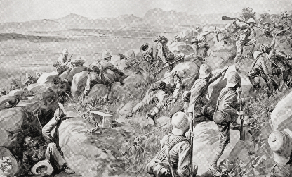 Picture of   The Relief of Ladysmith&#44; February 1900&#44; The Last Rush At Hlangwane Hill From The Book South Africa & The Transvaal War by Louis Creswicke Published 1900 Poster Print&#44; 36 x 22 - Large