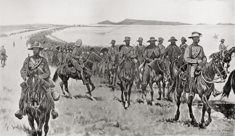Picture of   General Piet Cronjes Force On Their March South During The Second Boer War From The Book South Africa & The Transvaal War by Louis Creswicke Published 1900 Poster Print&#44; 38 x 22 - Large