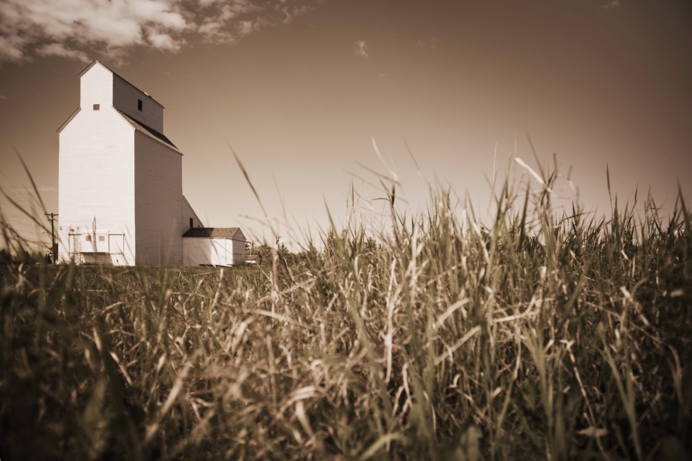 Alberta, Canada - A Grain Elevator Poster Print, 19 x 12