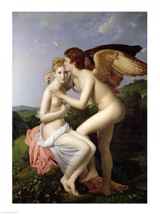 Picture of Posterazzi BALXIR42222LARGE Psyche Receiving The First Kiss of Cupid 1798 Poster Print by Francois Gerard - 24 x 36 in. - Large