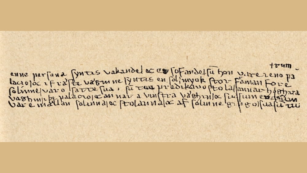 Handwriting Sample of Birgitta Birgersdotter - 1303 Poster Print - 38 x 22 - Large