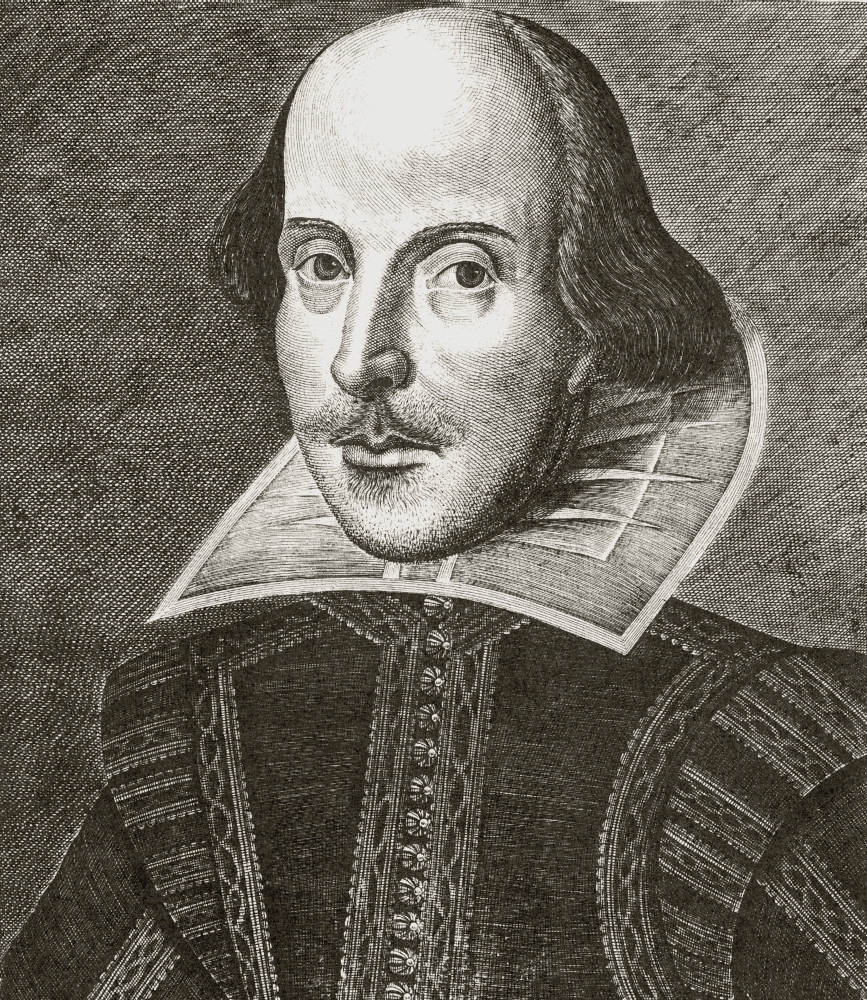 Picture of Posterazzi DPI1877579 William Shakespeare 1564 - 1616 English Playwright & Poet. 19th Century Copy of The Martin Droeshout Engraving Used In The First Folio of 1623 Poster Print&#44; 13 x 15