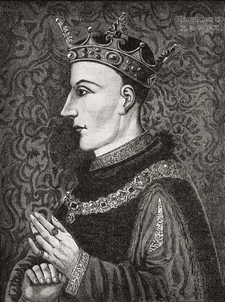 Henry V - C. 1386 to 1422 King of England From The Book Short History of The English People by J.R. Green Published London 1893 Poster Print - 12 x 17