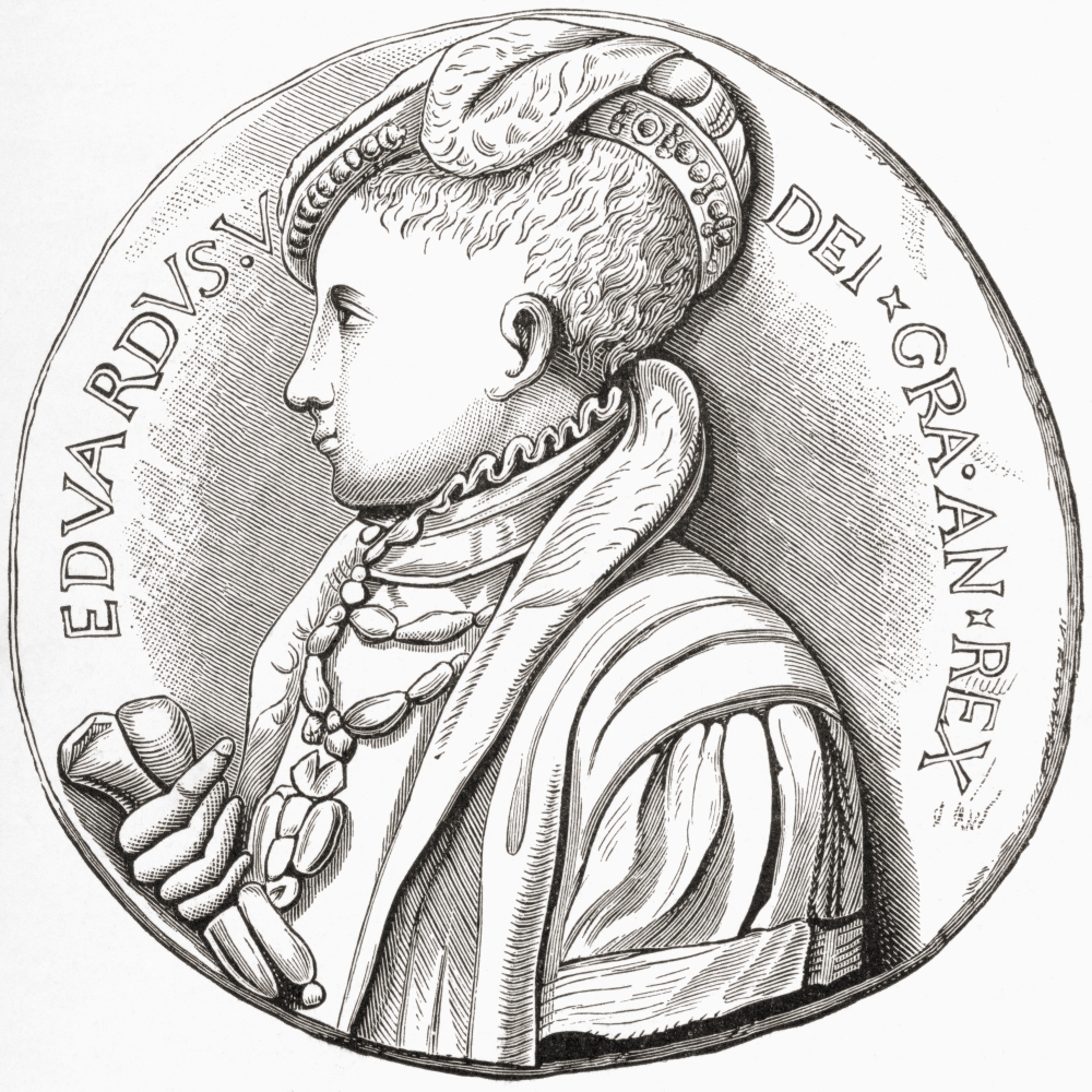 Picture of   Coronation Medal of Edward Vi. Edward Vi&#44; 1537 to 1553 King of England & Ireland From The Book Short History of The English People by J.R. Green Published London 1893 Poster Print&#44; 14 x 14