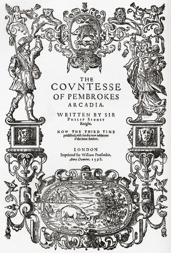 Picture of   Frontispiece to the Countess of Pembrokes Arcadia By Sir Philip Sidney&#44; 1598 From The Book Short History of The English People by J.R. Green Published London 1893 Poster Print&#44; 12 x 17