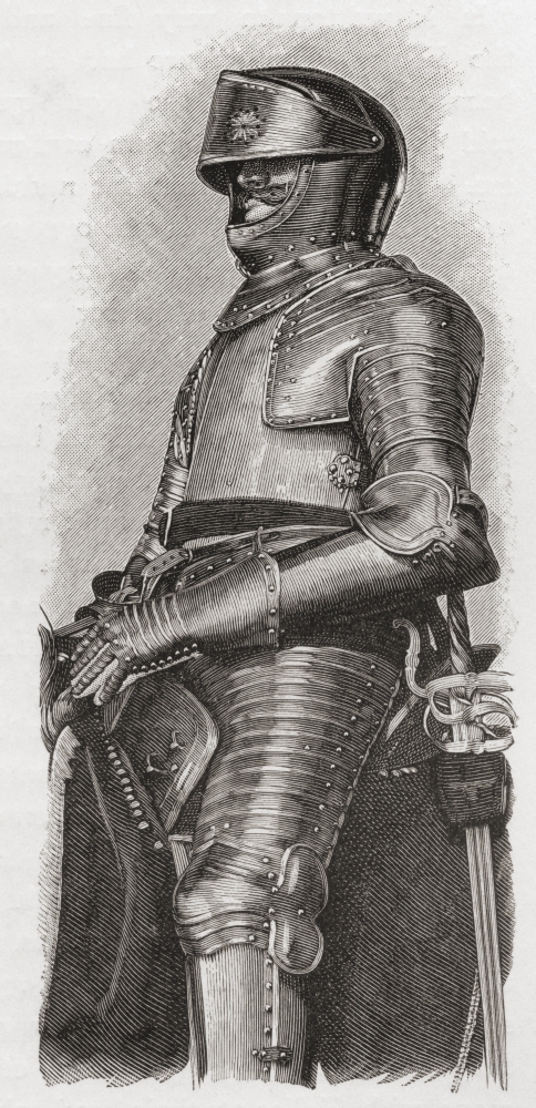 Picture of Posterazzi DPI1877670LARGE Gilt Armour Given to Charles I By The City of London From The Book Short History of The English People by J.R. Green Published London 1893 Poster Print&#44; 20 x 42 - Large