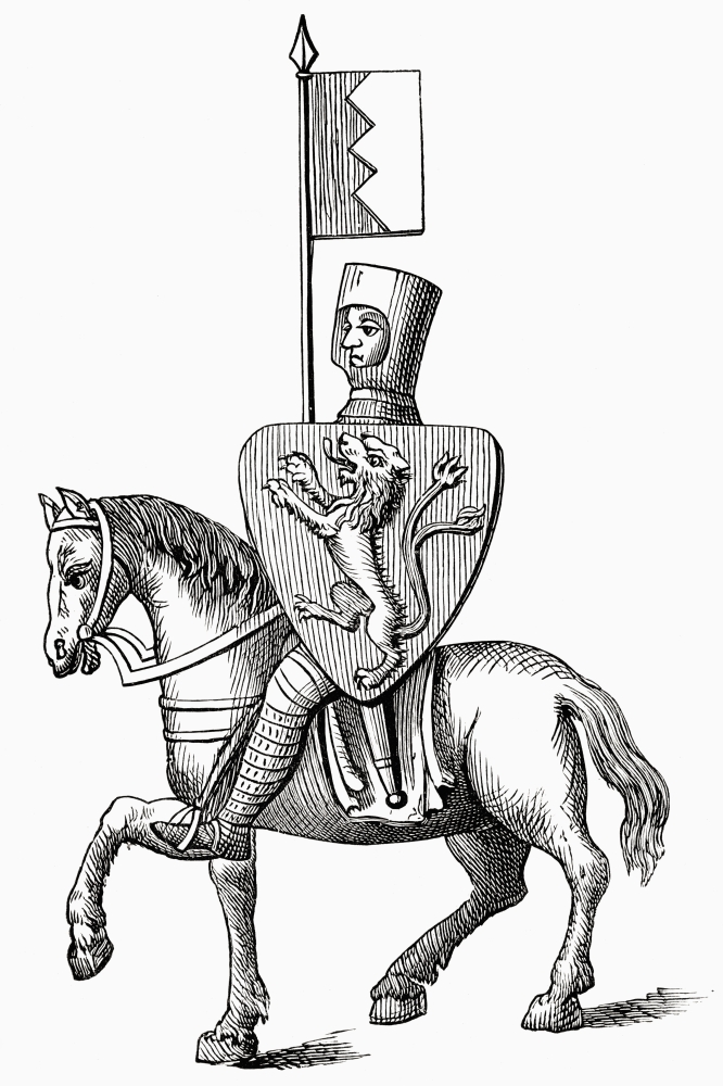 Picture of   Simon De Montfort&#44; 6th Earl of Leicester&#44; 1208 to 1265 French-English Nobleman From The Book Short History of The English People by J.R. Green Published London 1893 Poster Print&#44; 12 x 18