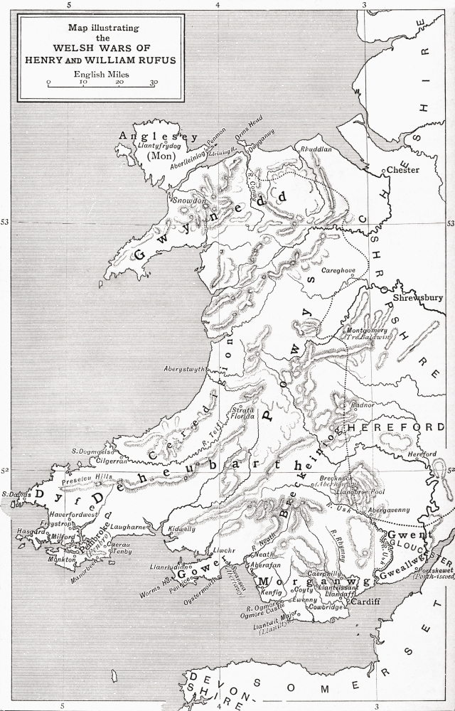 Picture of Posterazzi  Map Illustrating The Welsh Wars of William Rufus & Henry I From The Book Short History of The English People by J.R. Green Published London 1893 Poster Print&#44; 22 x 36 - Large
