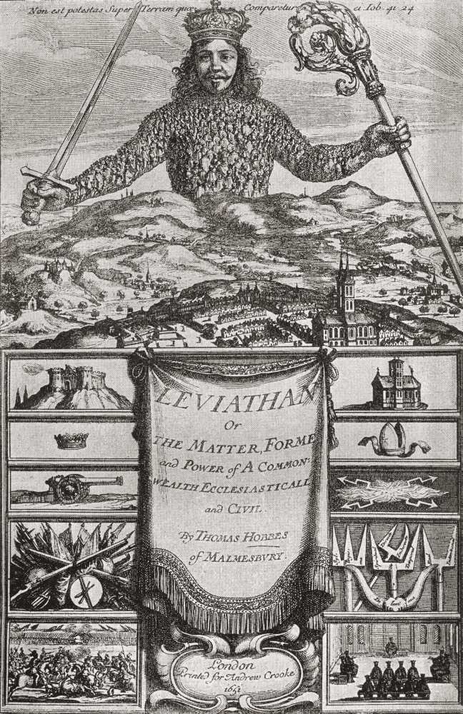 DPI1877941 Title Page to Leviathan Or The Matter Forme & Power of A Common Wealth Ecclesiasticall & Civil By Thomas Hobbes of 1 Poster Print, 11 x 18
