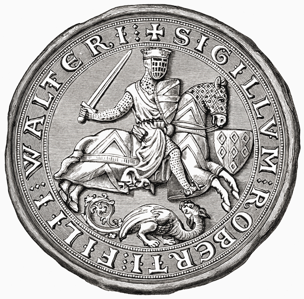 Seal of Robert Fitzwalter Lord Robert Fitzwalter Died 1235 Leader of The Baronial Opposition Against King John of Engl 1 Poster Print, 14 x 14