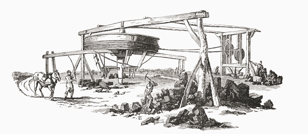 A Colliery In The Early 19th Century From The Book Short History of The English People by J.R. Green Published London 1893 Poster Print - 22 x 9
