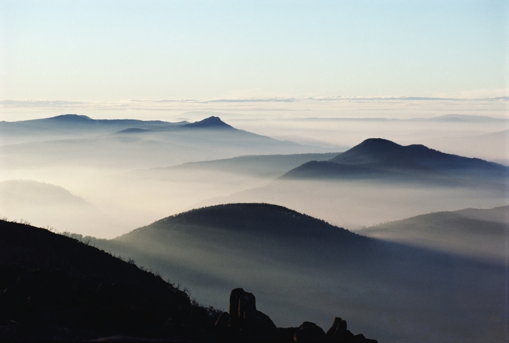 Mist & Mountains Poster Print, 17 x 11