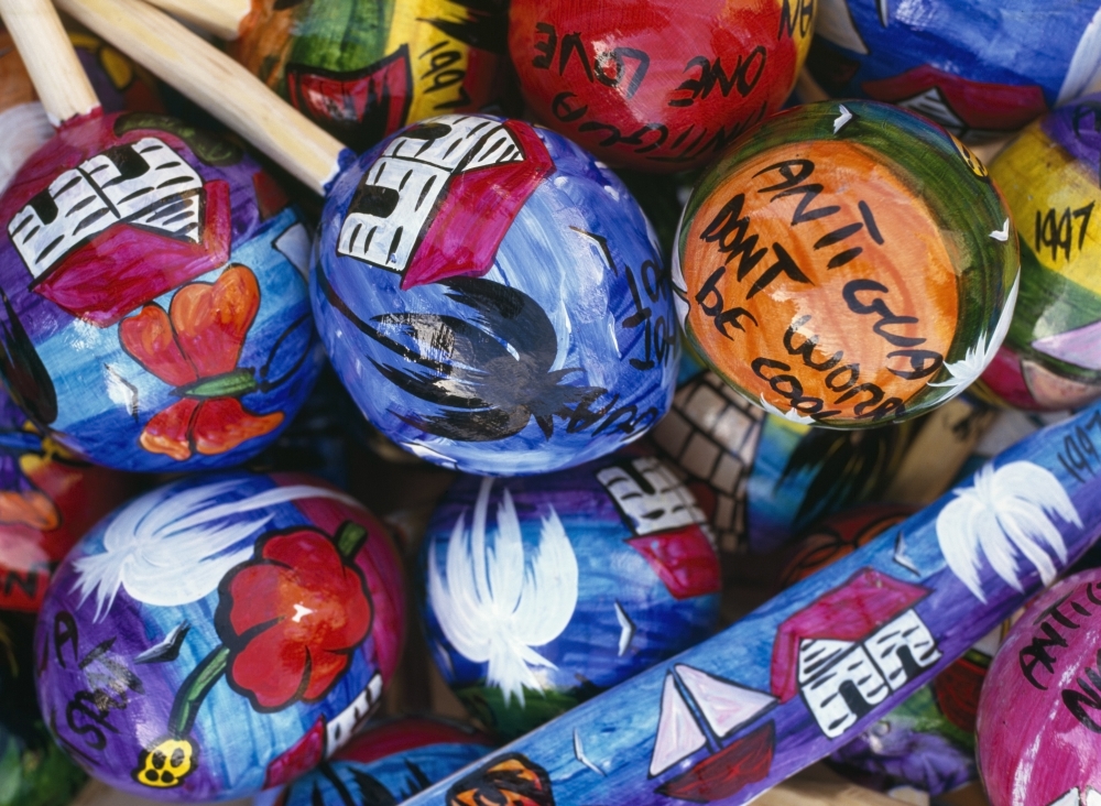 Colourful Painted Maracas - 18 x 13