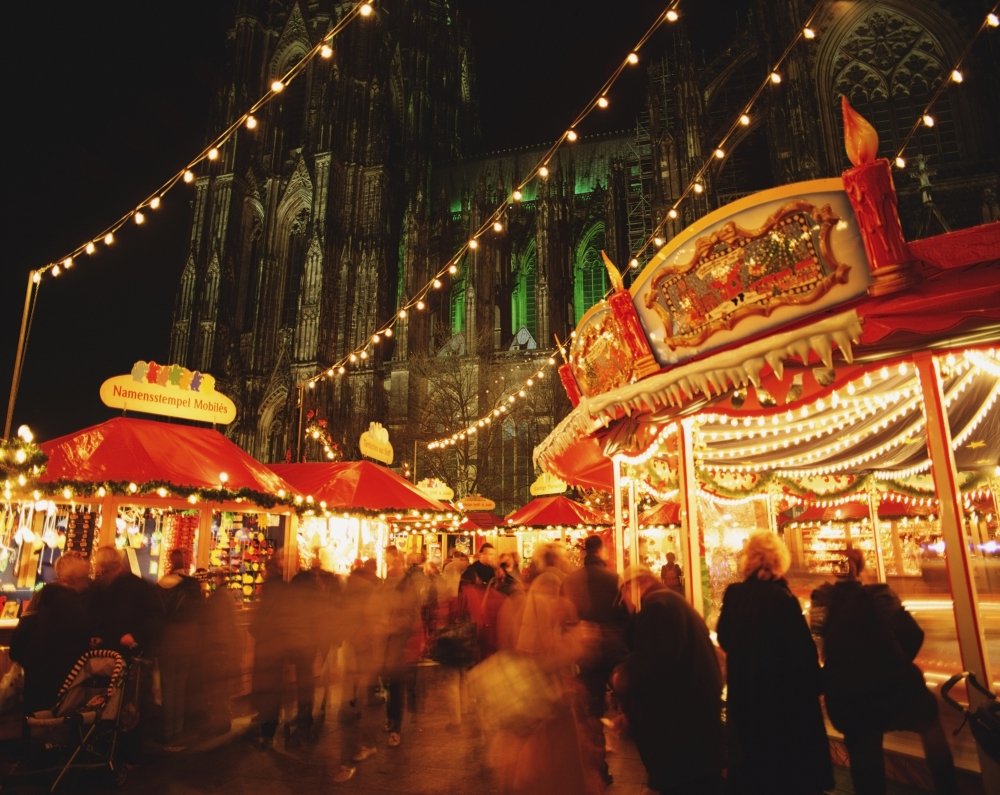 Cologne Cathedral & Christmas Market Poster Print
