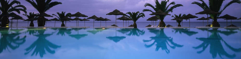 Panoramic View of Infinity Pool Poster Print, 44 x 11 - Large