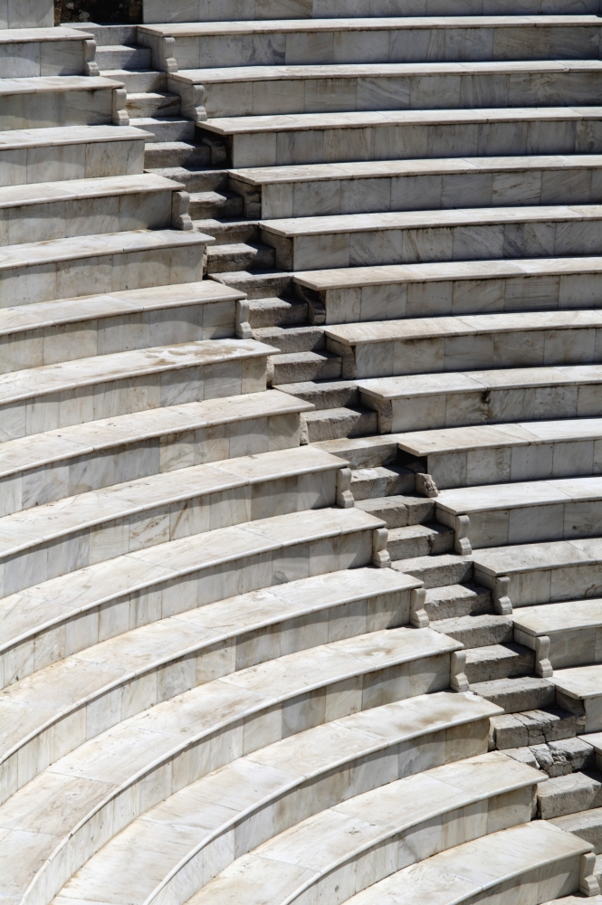 Amphitheatre Seating In Patras - Close-Up Poster Print