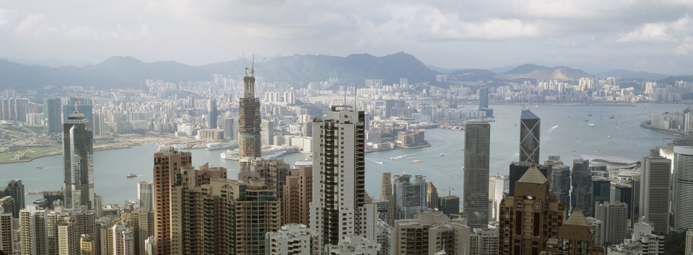 Hong Kong Harbor Poster Print - 23 x 8