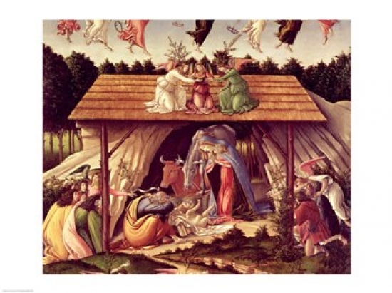Mystic Nativity 1500 Poster Print by Sandro Botticelli - 24 x 18 in.