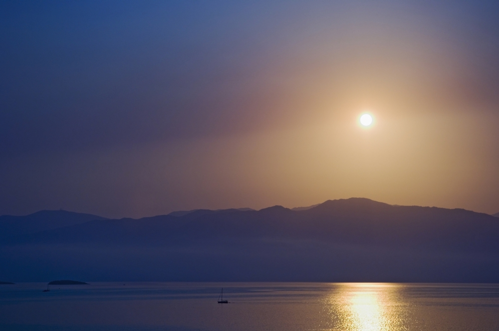 Picture of Posterazzi DPI1881991LARGE Sunset Over Some of The Ionian Islands Poster Print, 34 x 22 - Large
