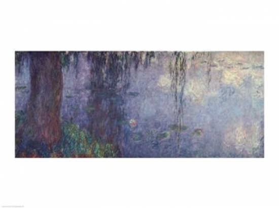 Picture of Posterazzi BALXIR71320LARGE Waterlilies - Morning with Weeping Willows Detail of The Left Section 1914-18 Poster Print by Claude Monet - 36 x 24 in. - Large