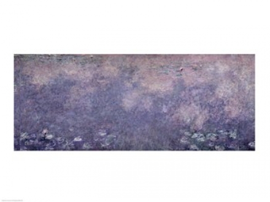 Waterlilies - Two Weeping Willows Centre Right Section 1914-18 Poster Print by Claude Monet - 36 x 24 in. - Large