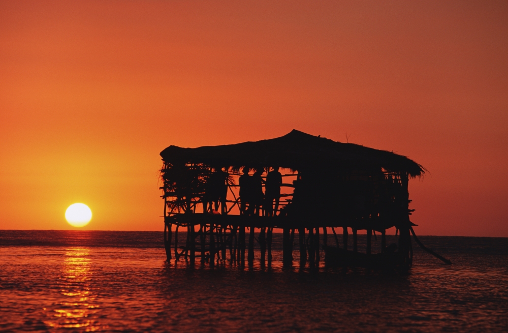 Pelican Bar At Sunset Poster Print - 38 x 24 - Large