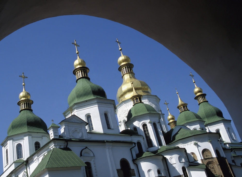St Sophia Cathedral & Archway Poster Print - 36 x 26 - Large