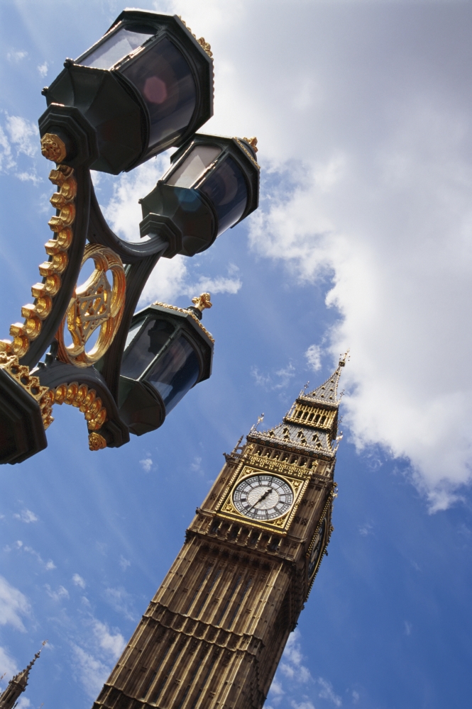 Big Ben & Lamp Post - Close Up Poster Print