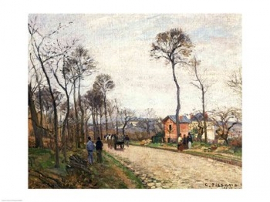 Picture of Posterazzi BALXIR8076LARGE The Road From Louveciennes 1870 Poster Print by Camille Pissarro - 36 x 24 in. - Large